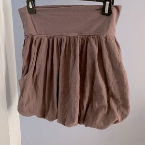 Free People Bubble Hem Skirt Grey Cotton Skirt- Like New